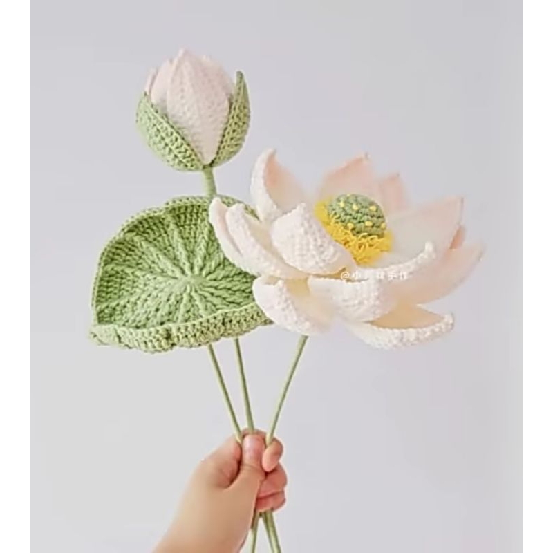 Hoa sen bằng len xinh xắn