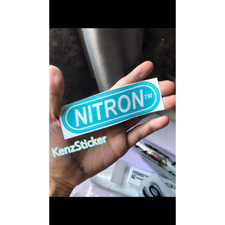 Tem sticker logo nitron chất liệu in uv cao cấp, chống thấm nước tốt