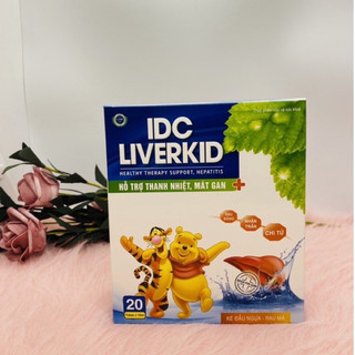Mát gan thải độc gan IDC Liverkid hộp 20 ống giúp thanh nhiệt, mát gan, nhuận mật cho trẻ