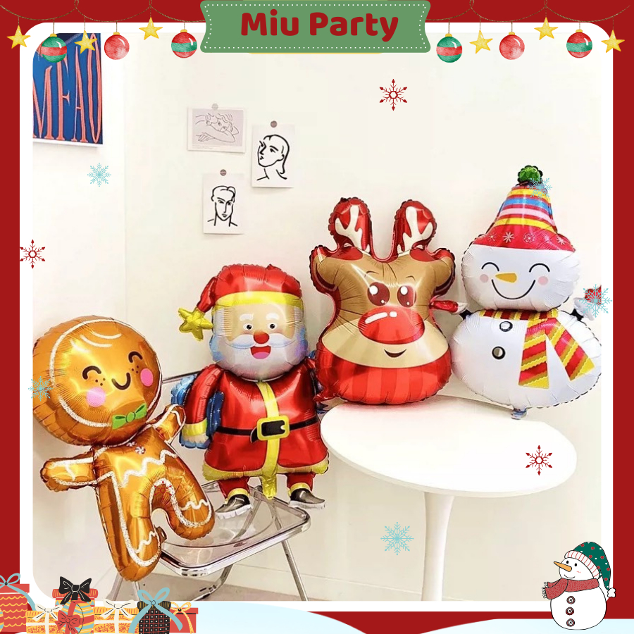 Bong Bóng Bay Trang Trí Giáng Sinh, MERRY CHRISTMAS - Miu Party