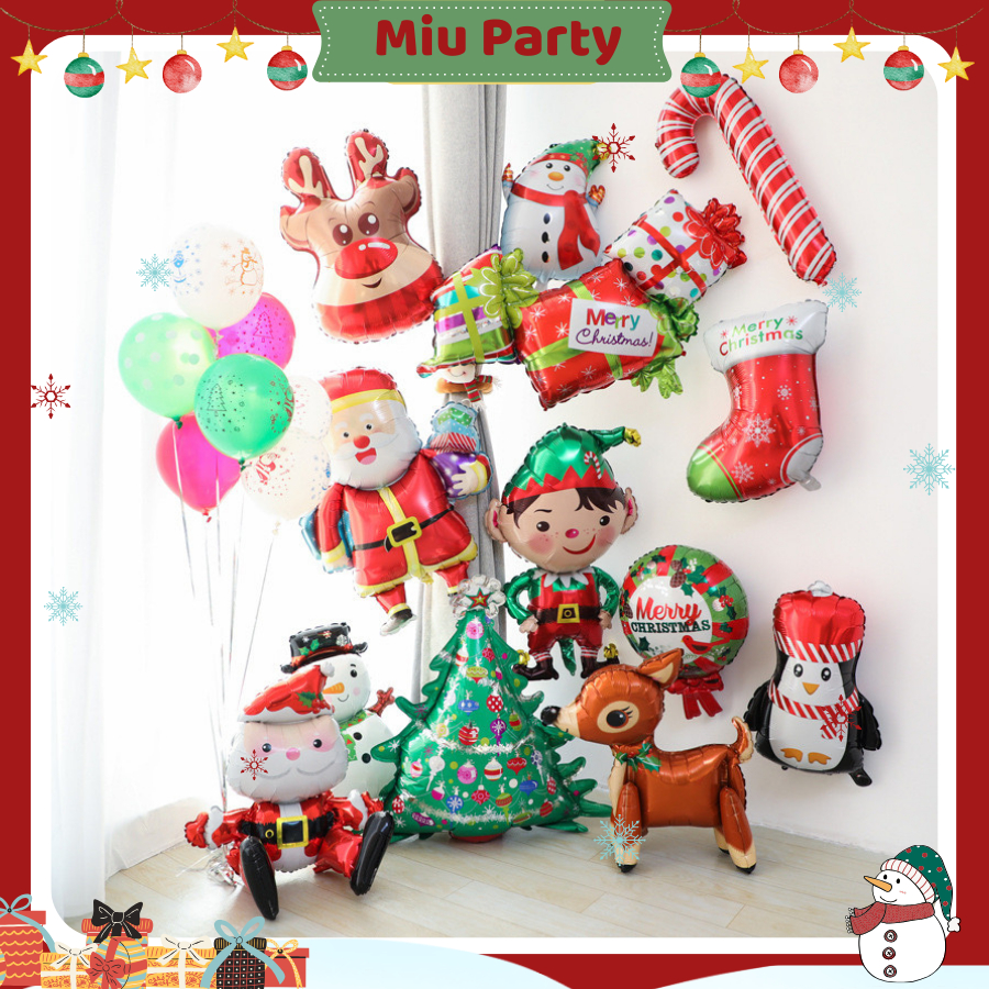 Bong Bóng Bay Trang Trí Giáng Sinh, MERRY CHRISTMAS - Miu Party