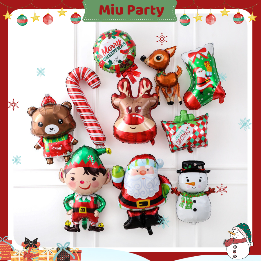 Bong Bóng Bay Trang Trí Giáng Sinh, MERRY CHRISTMAS - Miu Party