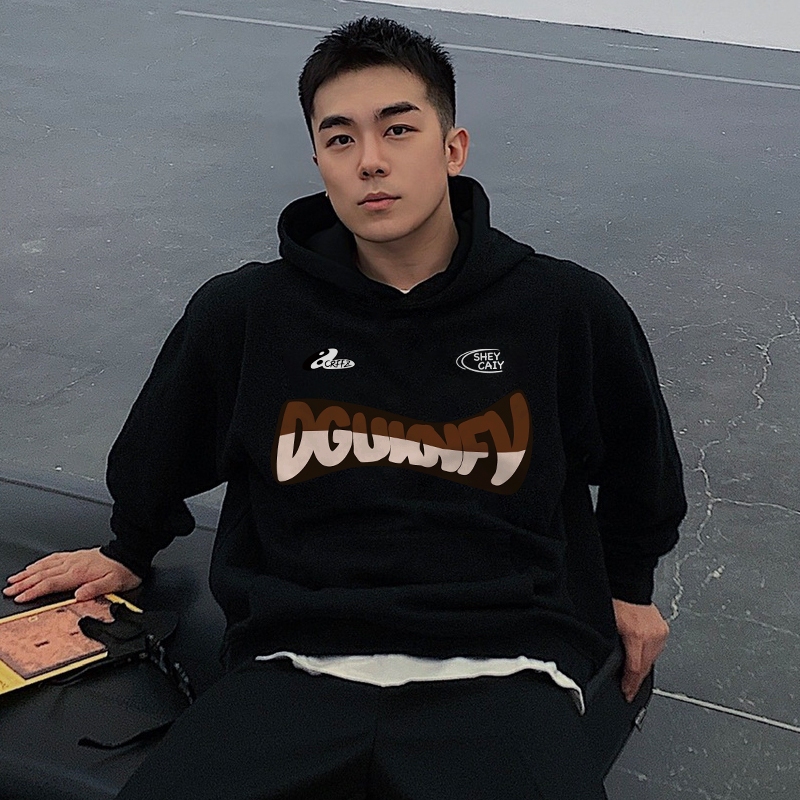 Áo Hoodie Nam In Họa Tiết Chữ Dguknfv HeiLit Chất Nỉ Bông Dày Dặn Form Mũ Rộng