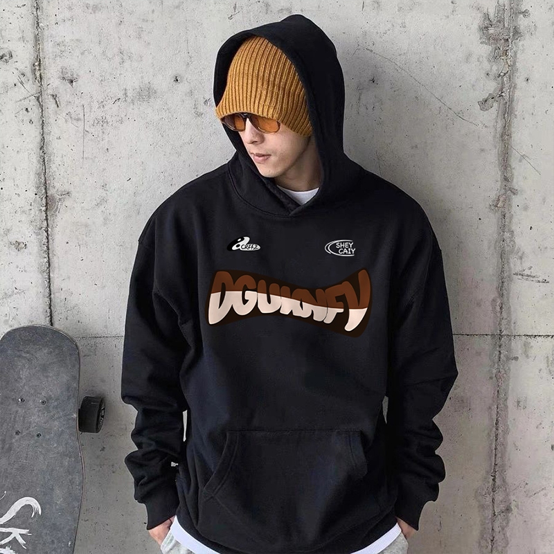 Áo Hoodie Nam In Họa Tiết Chữ Dguknfv HeiLit Chất Nỉ Bông Dày Dặn Form Mũ Rộng