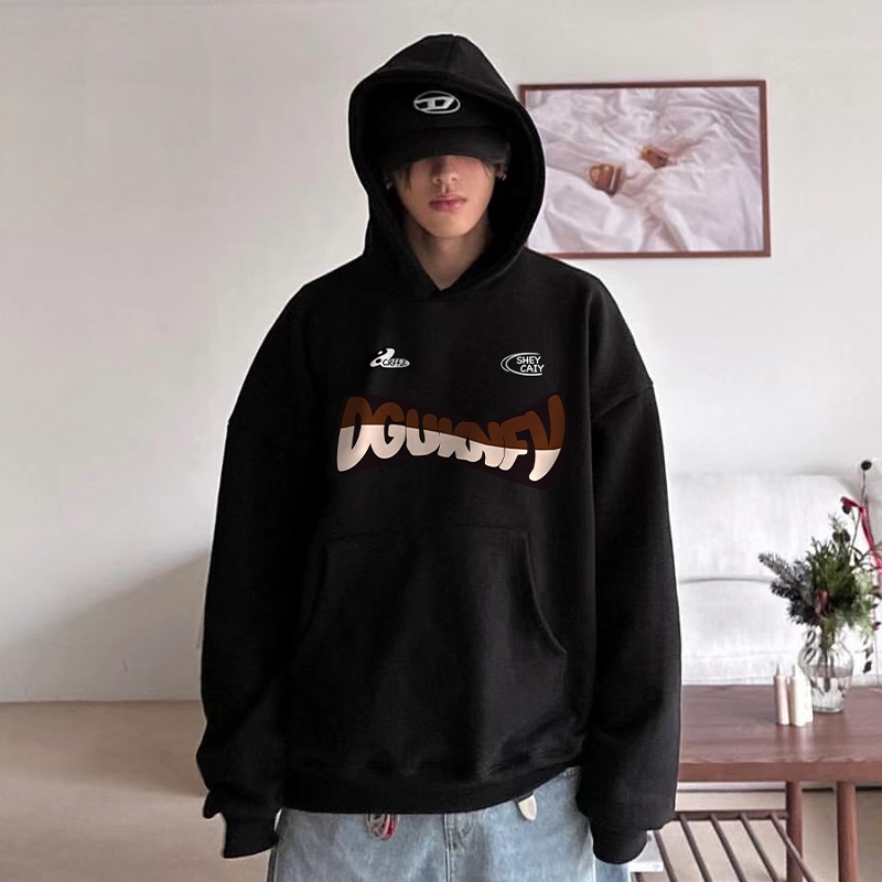 Áo Hoodie Nam In Họa Tiết Chữ Dguknfv HeiLit Chất Nỉ Bông Dày Dặn Form Mũ Rộng