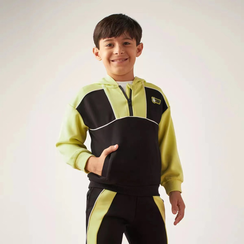 Bộ nỉ phối màu junior cho bé