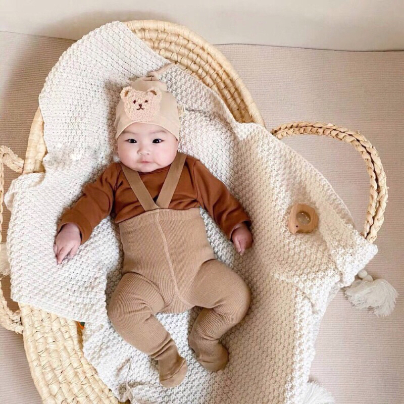 Mũ củ tỏi gấu bông nổi cho bé trai bé gái phong cách Hàn