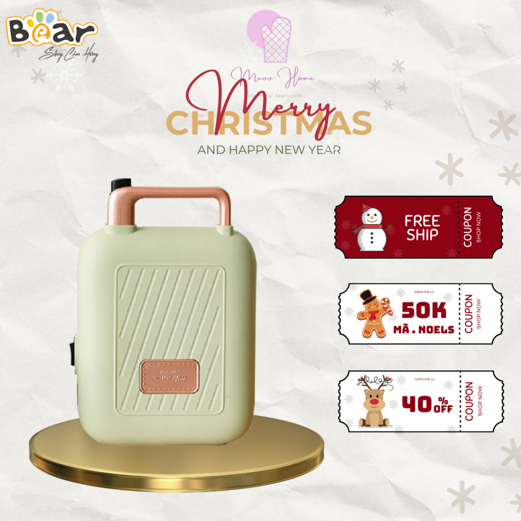 Máy Nướng Bánh Đa Năng Bear Nướng Bánh Sandwich, Crepe, Waffle Rán Trứng Xúc Xích DBC-C06M1
