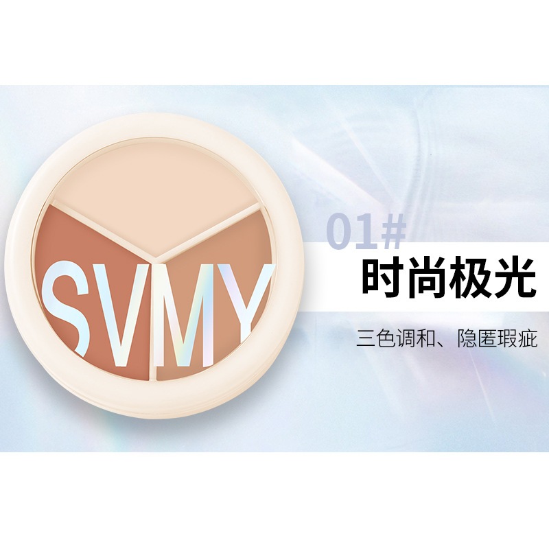 Hộp kem che khuyết điểm SVMY 3 màu giúp tạo khối,che mụn, làm sáng da, quầng thâm