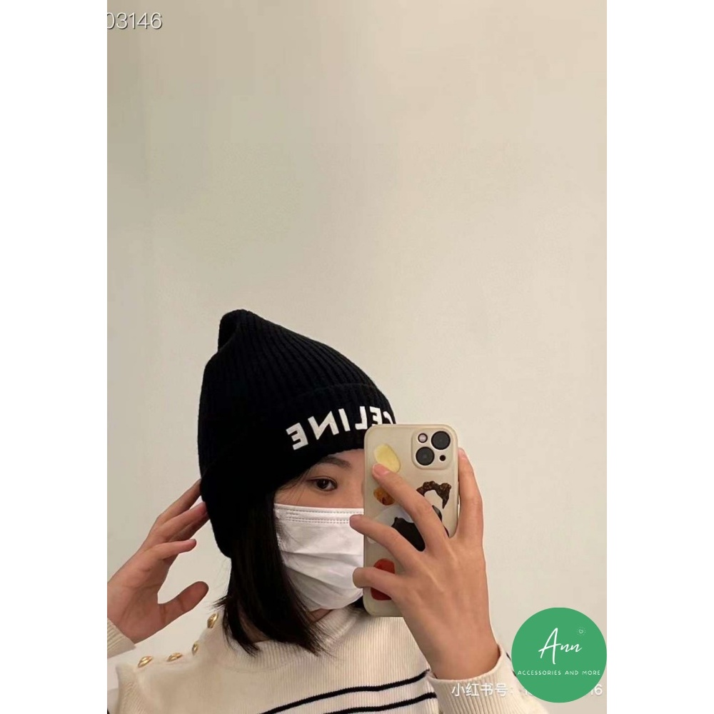 ❌MŨ LEN LÔNG CỪU CAO CẤP, HAI MÀU ĐEN - TRẮNG BASIC, LOGO NỔI BẬT, CÁ TÍNH❌