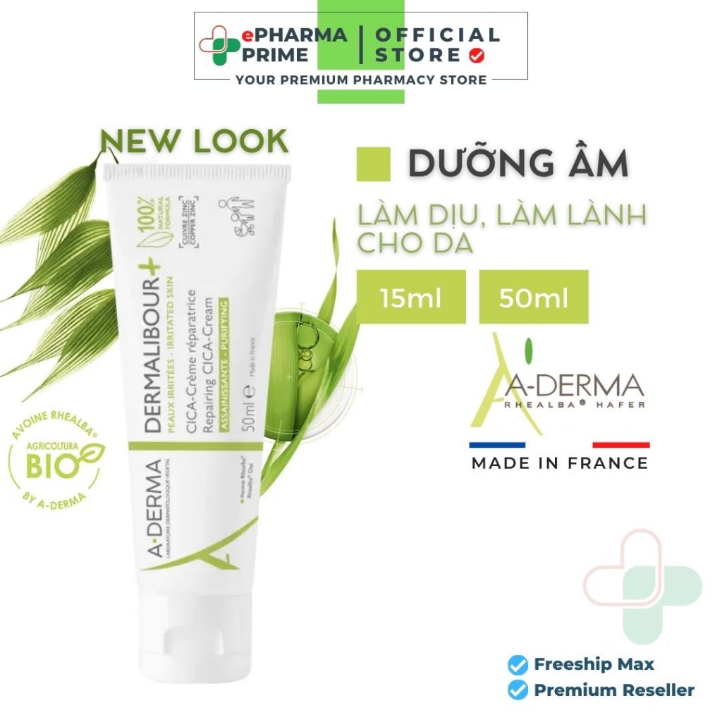 Kem Dưỡng A-derma Dermalibour+ Repairing Cream 50ml