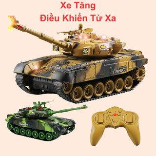 Xe tăng điều khiển từ xa mô hình xe tăng chạy siêu tốc quay nòng và phát nhạc cho bé đam mê sưu tầm