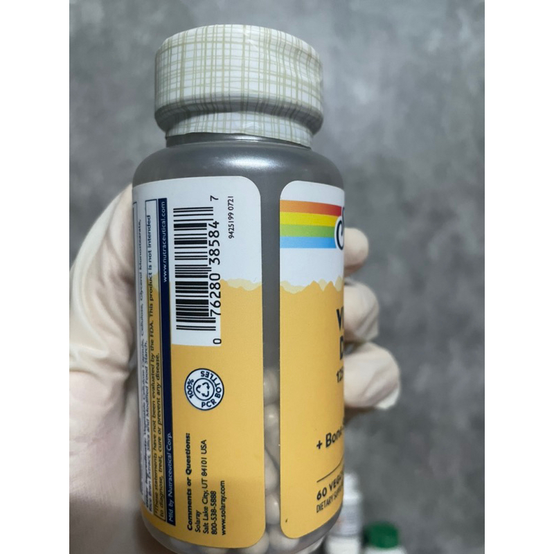 Vitamin D3+ K2  Solaray 60 viên