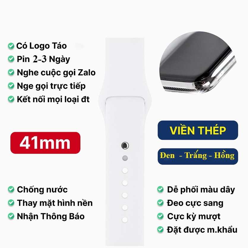 Đồng Hồ Nhận Thông Báo Zalô - Face / Đồng Hồ Thông Minh Seri 9 Tràn Viền Thay Ảnh Nền - Smart Watch Seri9