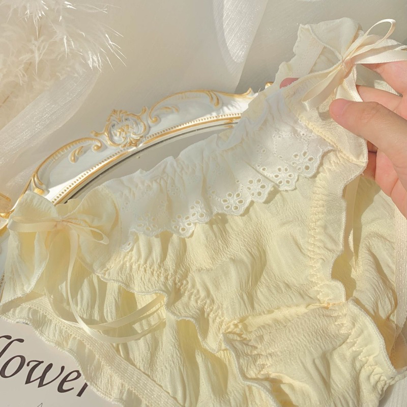 Quần lót nữ cotton phối ren phong cách tiểu thư ngọt ngào M043