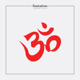  Hình Xăm Dán Chữ Om Tiếng Phạn Màu Đỏ Kéo Dài 3-7 Ngày 