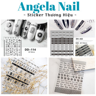 Nail sticker hình dán móng tay 3d sticker dán móng mẫu logo thương hiệu_2