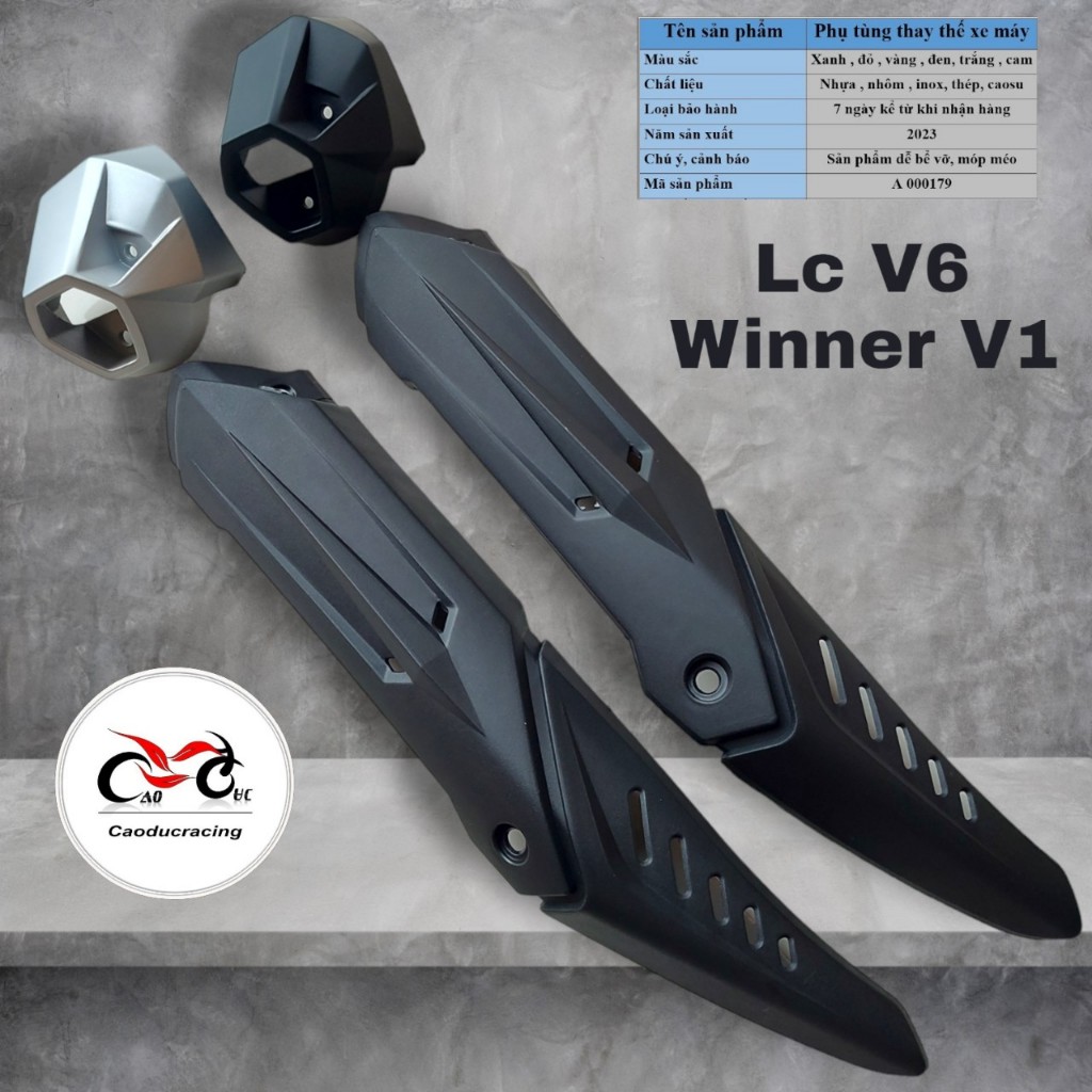 combo ốp pô chụp pô LC V6 cho winner v1