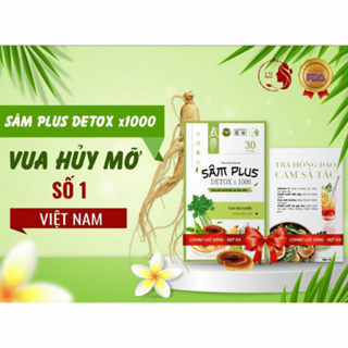 Kẹo Giảm Cân Sâm Plus Detox X1000 TM Pharma Giảm Mỡ Sinh Học Thanh Nhiệt