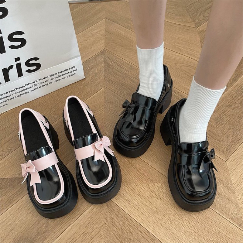 Giày cao gót lolita, giày maryjane đế cao 7cm phong cách thời trang Nhật Bản dành cho nữ