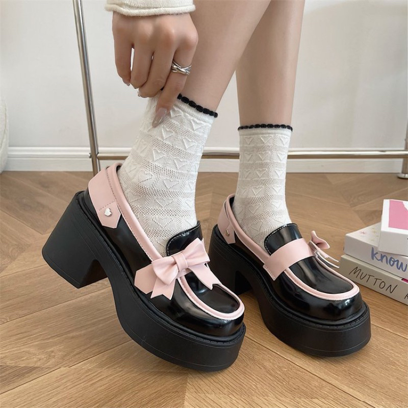 Giày cao gót lolita, giày maryjane đế cao 7cm phong cách thời trang Nhật Bản dành cho nữ