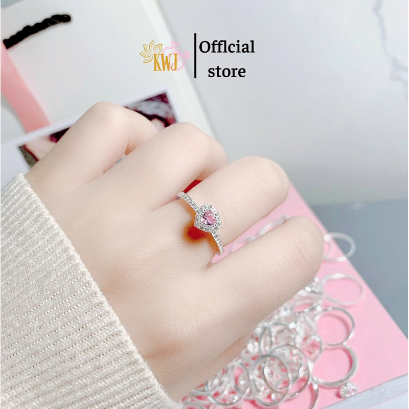 Nhẫn nữ bạc ta siêu phẩm tim đá- Shop Bạc Xinh KWJ