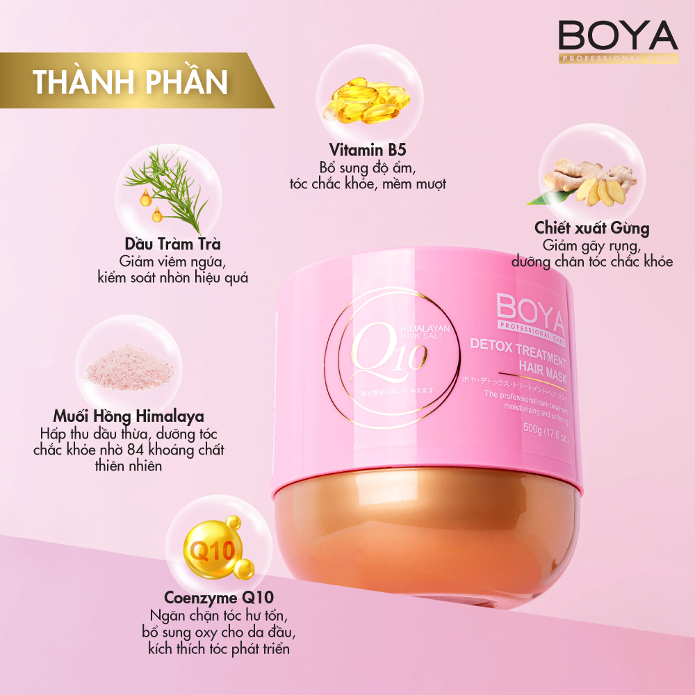 Kem Ủ Tóc Boya Hair Q10 Thái Lan 500G