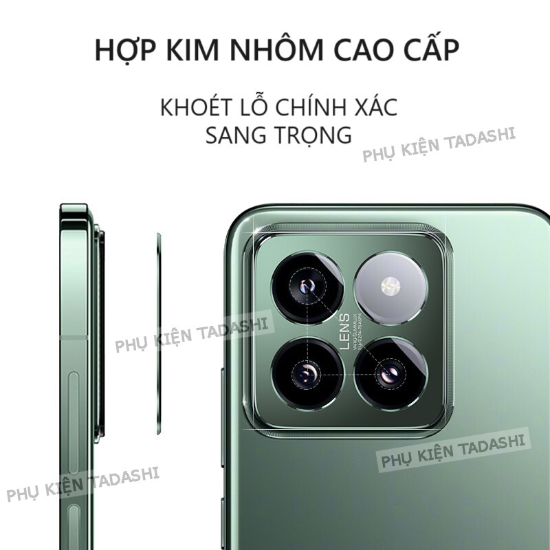 Miếng Kim Loại Bảo Vệ Camera Xiaomi 14/ Xiaomi 14 Pro/ Xiaomi 14 Ultra - HỢP KIM NHÔM, Miếng dán camera chống trầy xước.