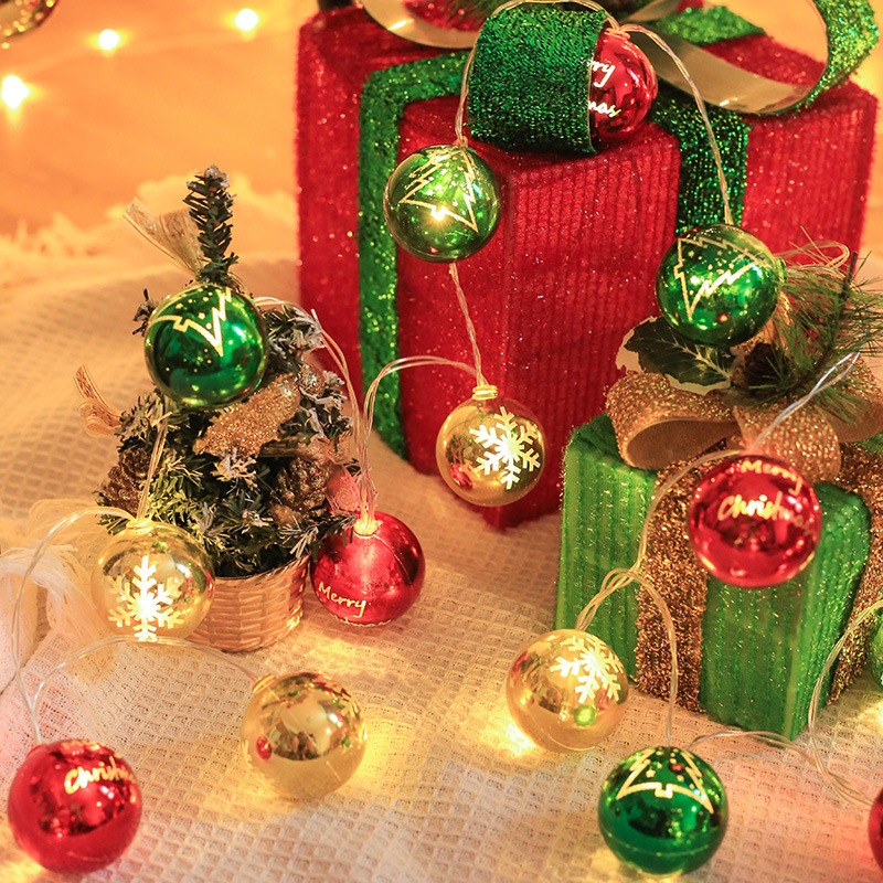 Dây đèn led trái châu nhấp nháy màu sắc rực rỡ trang trí Giáng sinh Noen