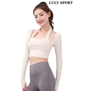 Áo tập gym nữ dài tay LULY SPORT Có sẵn mút ngực, Chất Thun Thể Thao Mịn, Co Giãn Tốt,Khô Nhanh