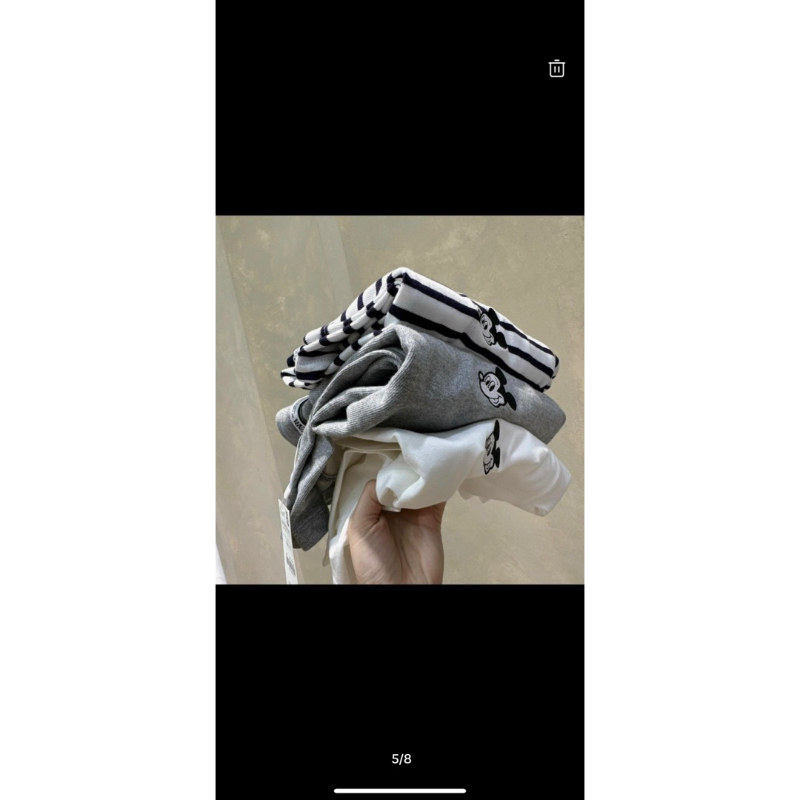 Áo thun dài tay thêu hình micky / Fom rộng 40-60kg