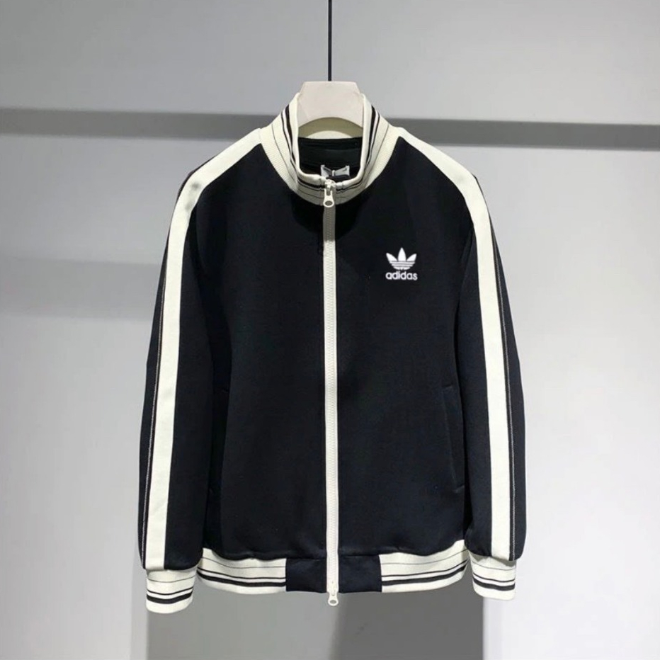 Áo Khoác Thể Thao Adidas Logo Thêu Chất Nỉ 2 Lớp Dày Dặn_Áo Khoác Adidas Cao Cổ Hàng Cao Câp.