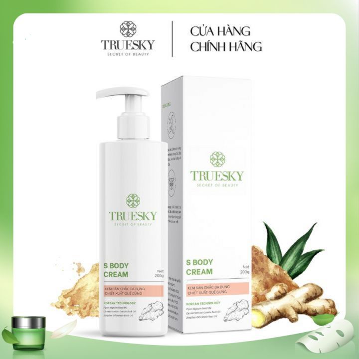 [ Bigsize ] Kem tan mỡ bụng Truesky S Body Cream chiết xuất Quế Gừng an toàn và hiệu quả 200g
