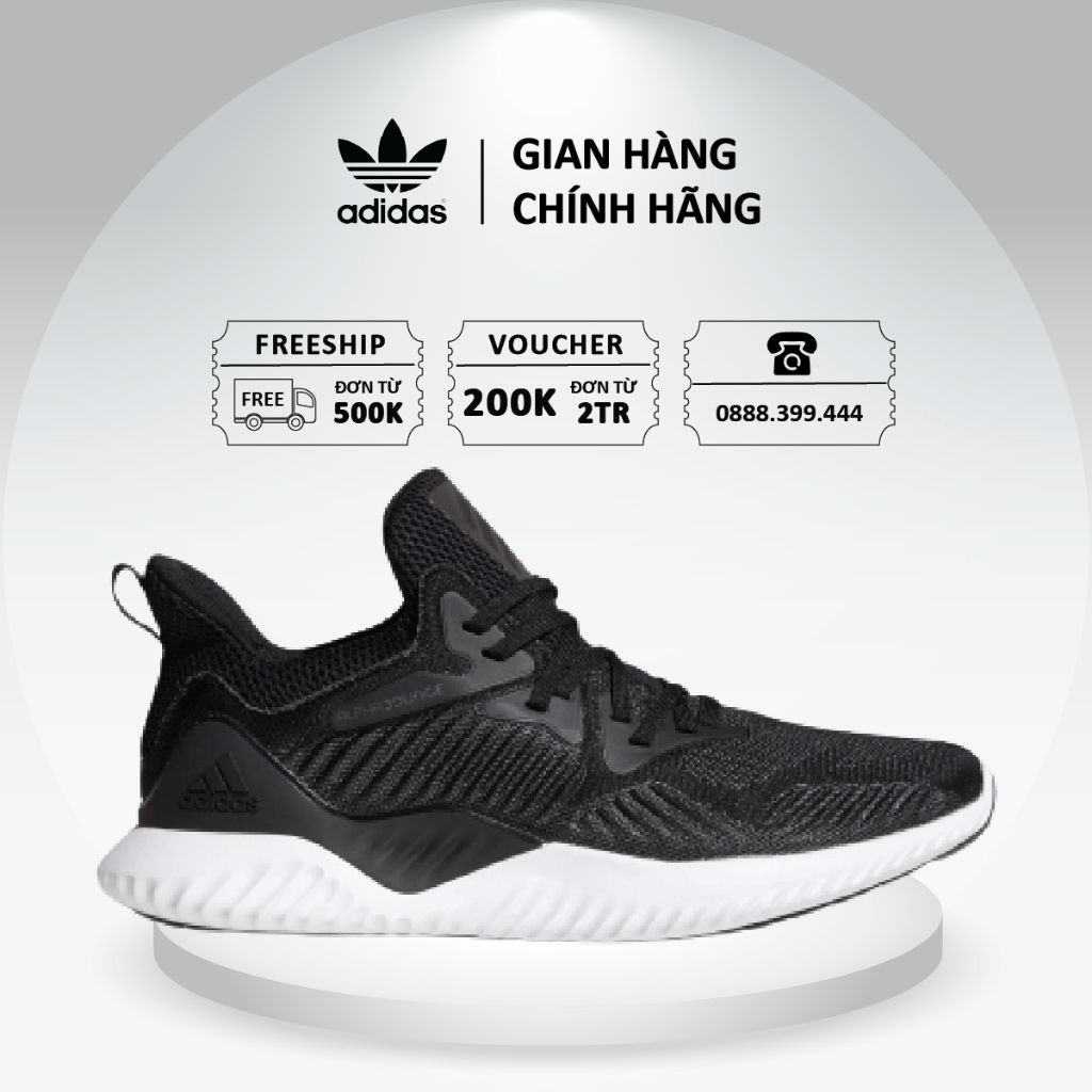 [ CHÍNH HÃNG ] Giày Adidas Running Alphabounce 'Black White' AC8273