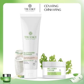    Combo Vip 7   Bộ sản phẩm dưỡng trắng và ngăn ngừa nám ban đêm Truesky :1 kem nám 20g + 1 sữa rửa mặt trắng da 50g 