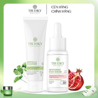 Bộ dưỡng trắng da và ngăn ngừa mụn da mặt Truesky:1 tinh chất dưỡng trắng 20ml + 1 sữa rửa mặt ngừa mụn 50g