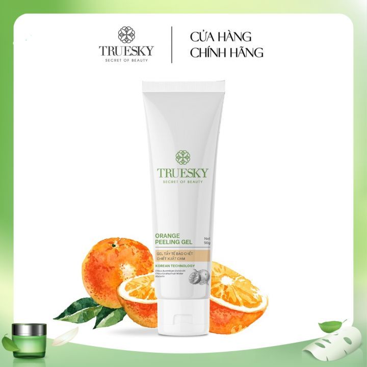 Gel tẩy tế bào chết da mặt Truesky Orange Peeling chiết xuất Cam 50g