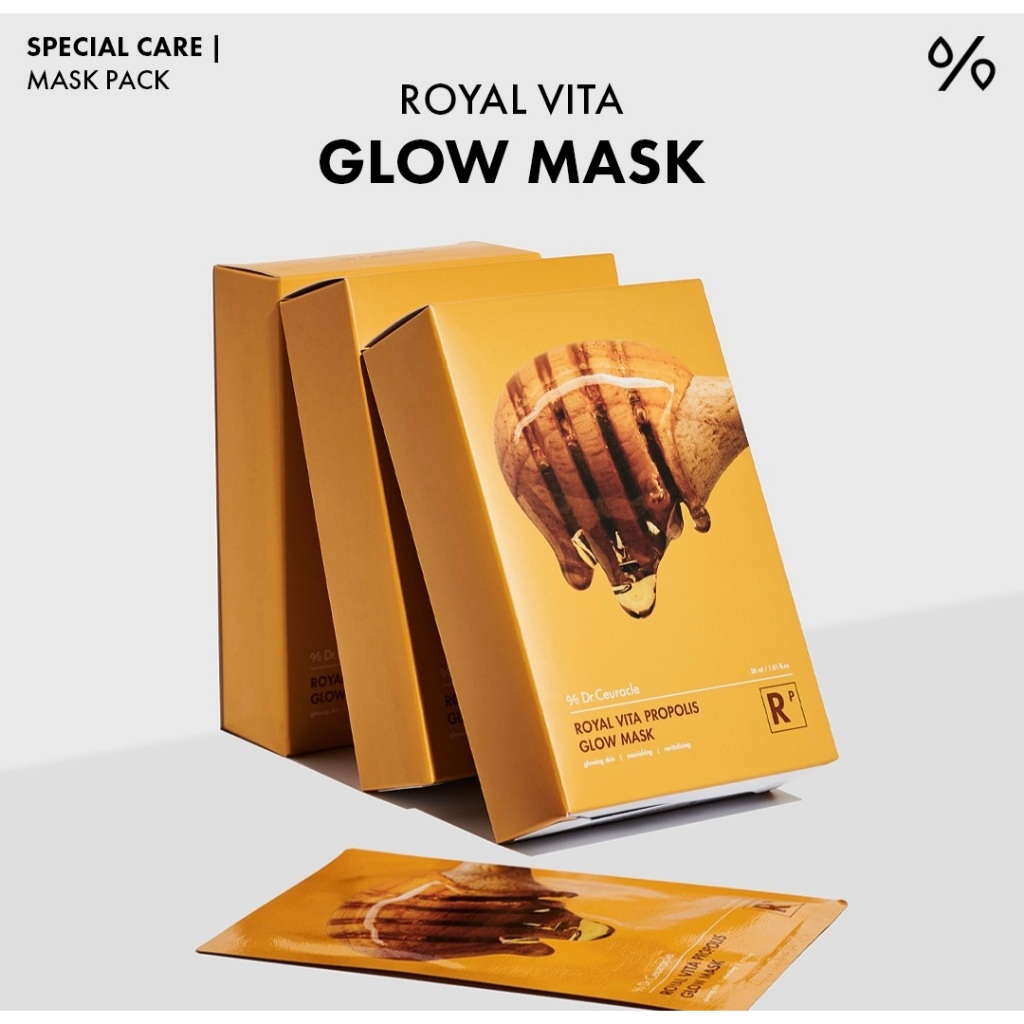 Mặt nạ giấy keo ong, sữa ong chúa DR.CEURACLE ROYAL VITA PROPOLIS ANTI-OXIDANT MASK