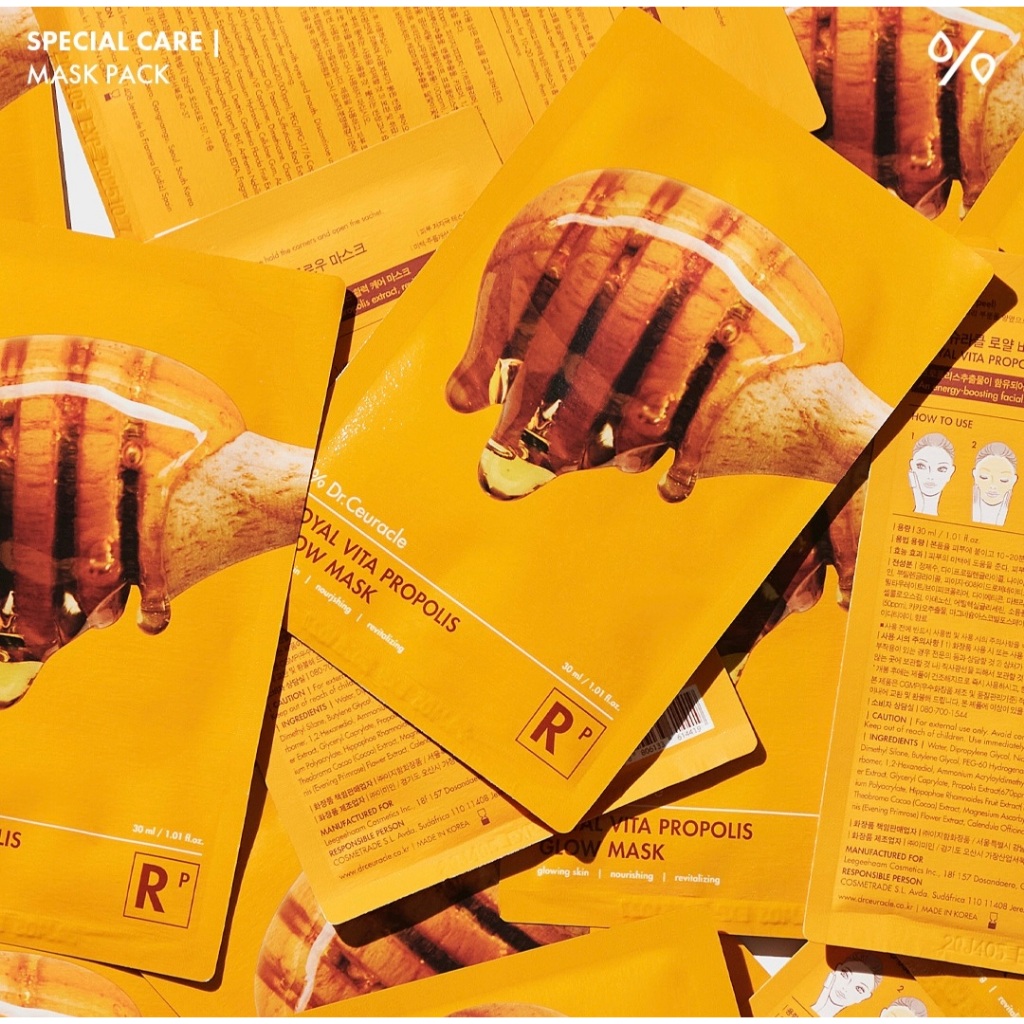 Mặt nạ giấy keo ong, sữa ong chúa DR.CEURACLE ROYAL VITA PROPOLIS ANTI-OXIDANT MASK