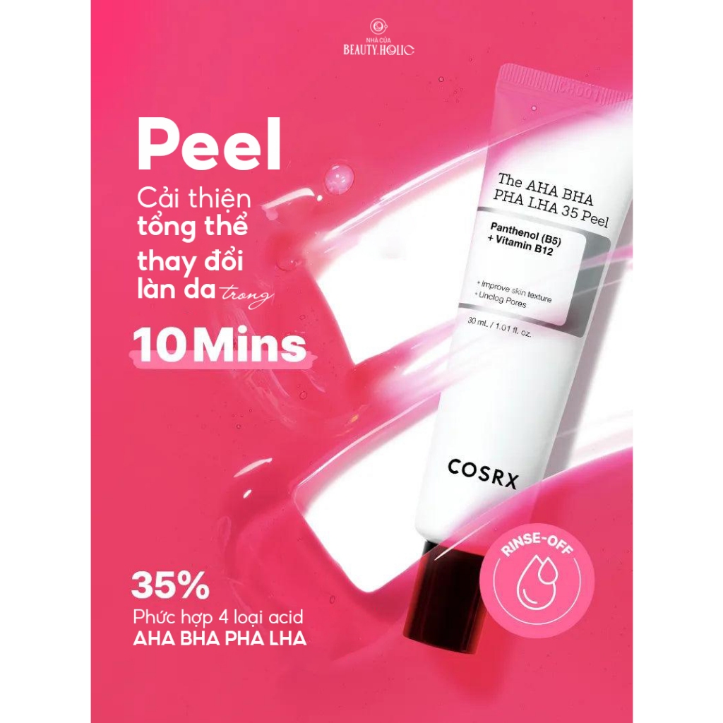 Serum peel tẩy da chết COSRX The AHA BHA PHA LHA 35 Peel