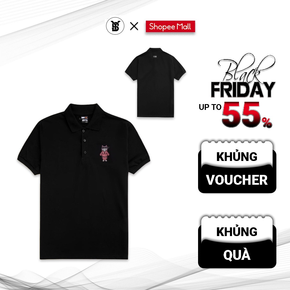 Áo thun polo cotton Be Yourself Ted Mascot - BYSclothing