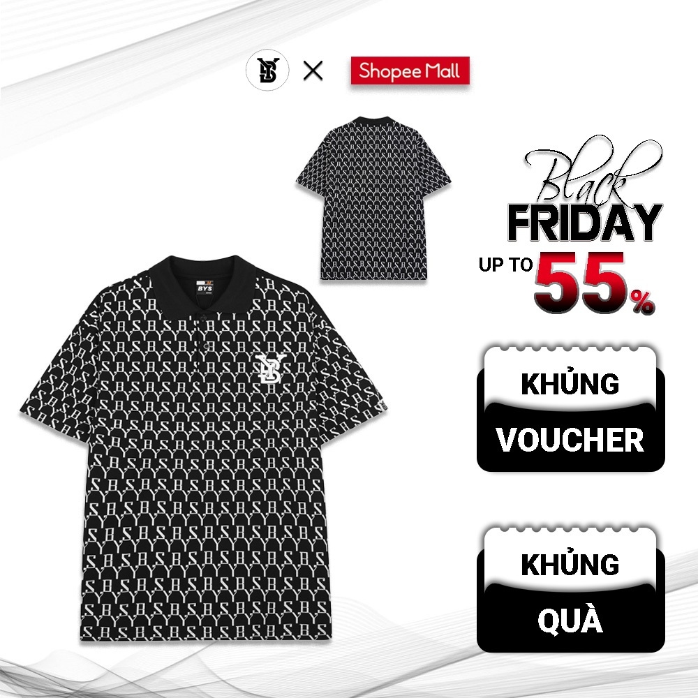 Áo thun polo unisex Local Brand BYS - MONOGRAM