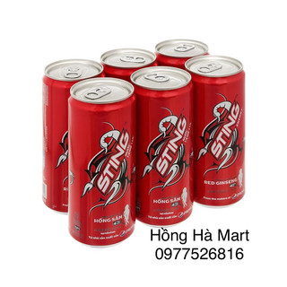 Lốc 6 lon nước tăng lực sting