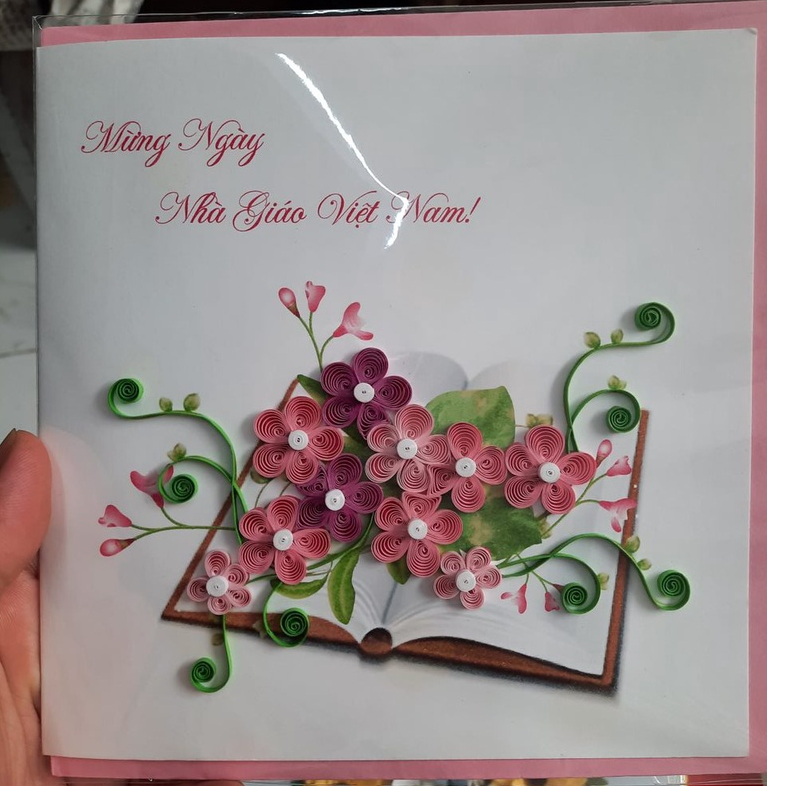 THIỆP GIẤY XOẮN, THIỆP QUILLING 20/11