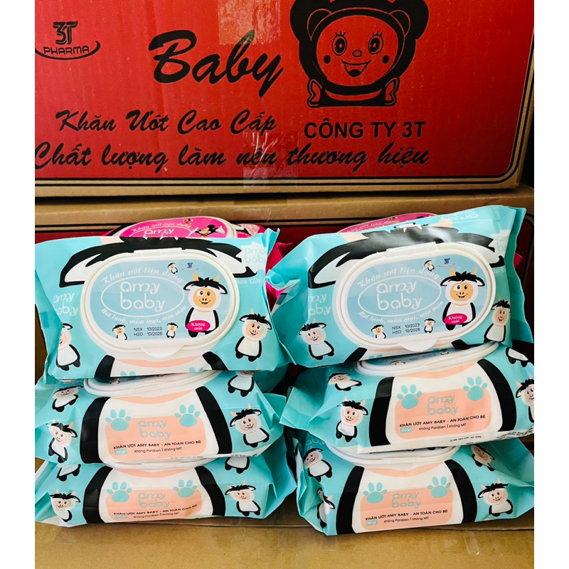 Khăn ướt baby wipes Lớn 250 không mùi cho bé