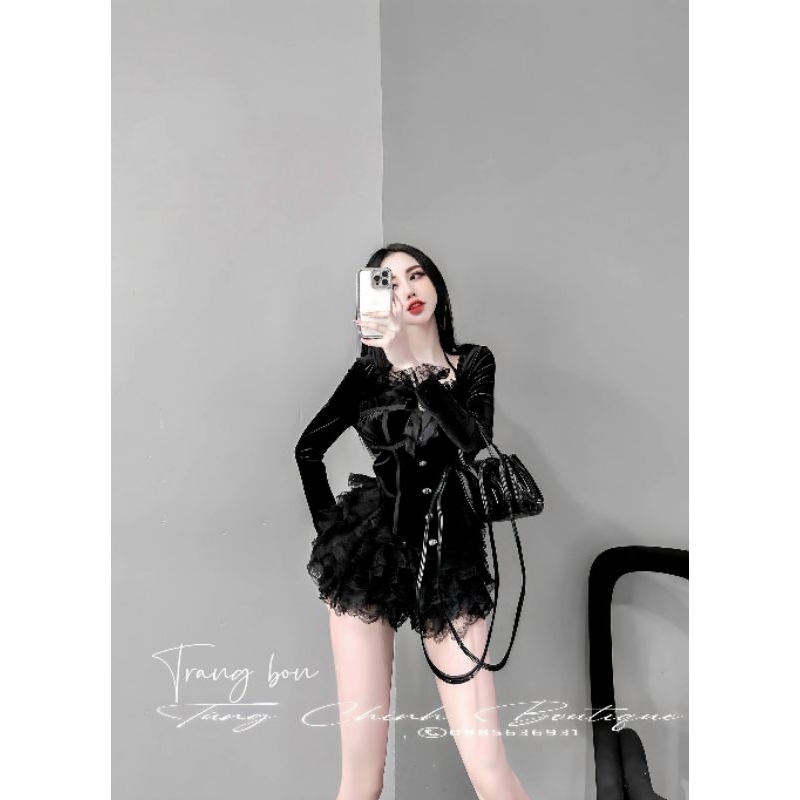 Set nhung quần ren 💯HÀNG THIẾT KẾ TẾT 2024 💖