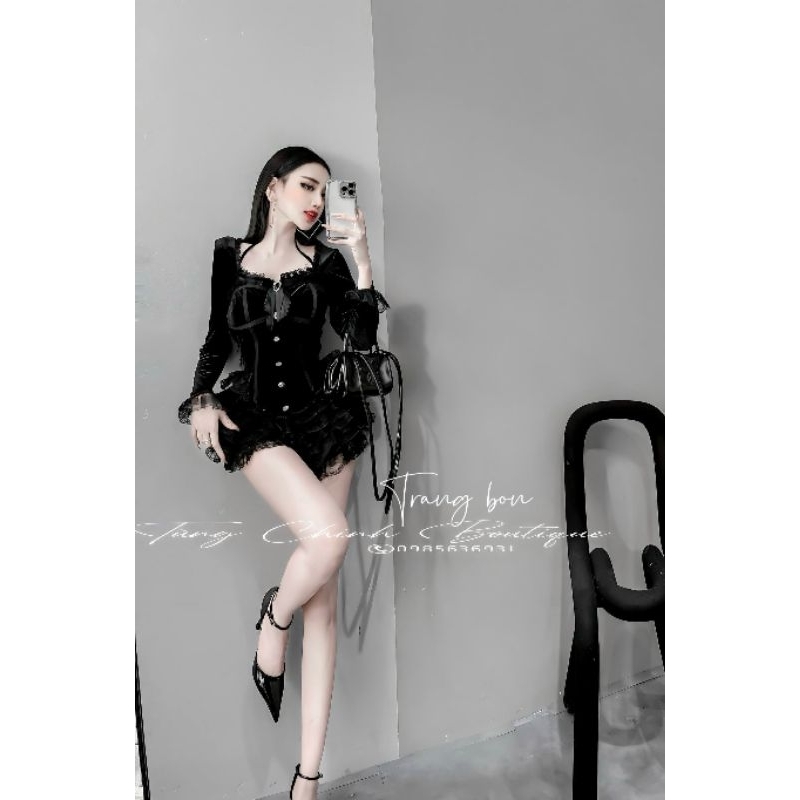 Set nhung quần ren 💯HÀNG THIẾT KẾ TẾT 2024 💖