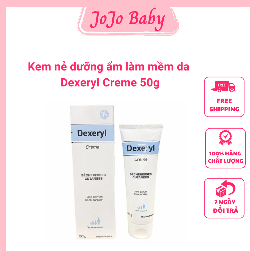 Kem nẻ dưỡng ẩm làm mềm da Dexeryl Creme chính hãng Pháp 50g hỗ trợ chàm sữa cho bé