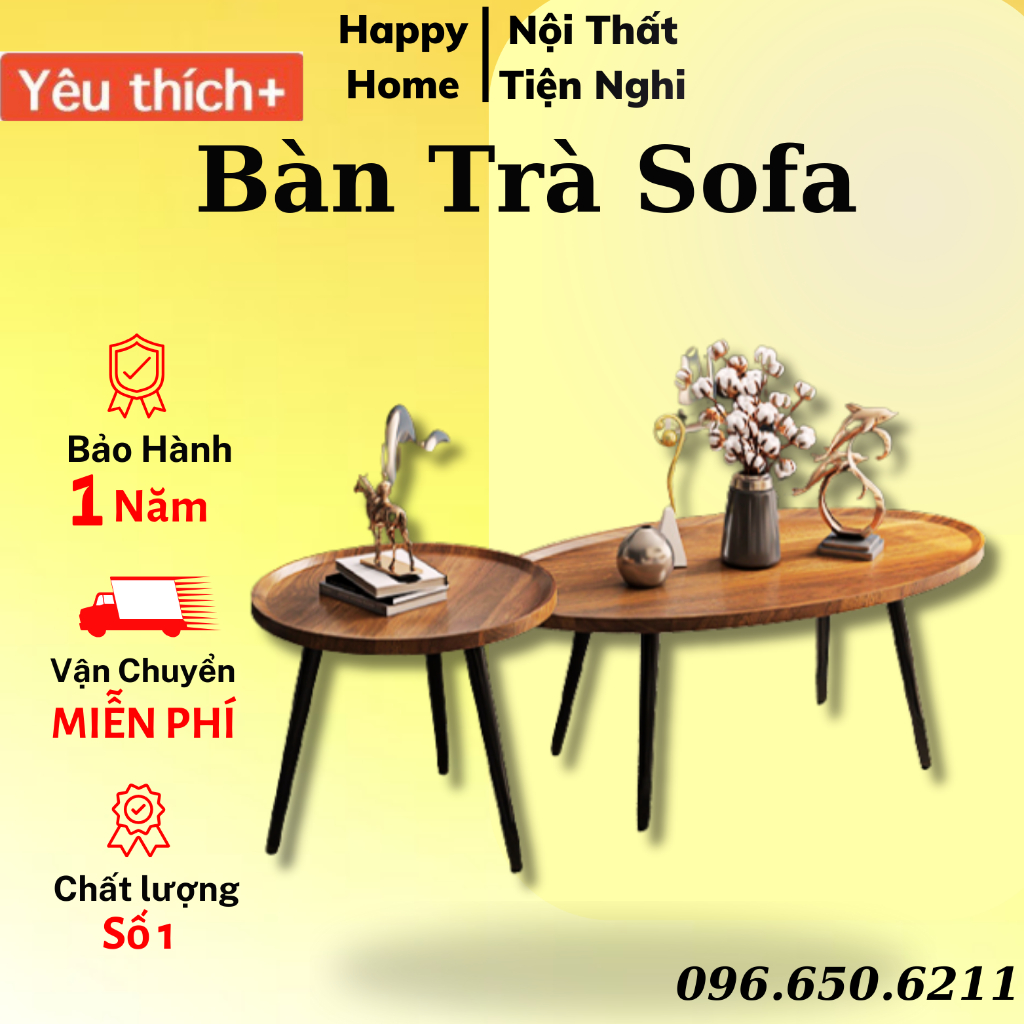 Bàn Trà Sofa Đôi, Bàn Sofa Phòng Khách , Bàn Trà Decor Uống Nước Thiết Kế Vân Đá Sang Trọng