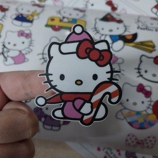 Combo 20 sticker decan Hello Kitty, decal ngoài trời không sợ mưa nắng,sticker trang trí cho bé yêu
